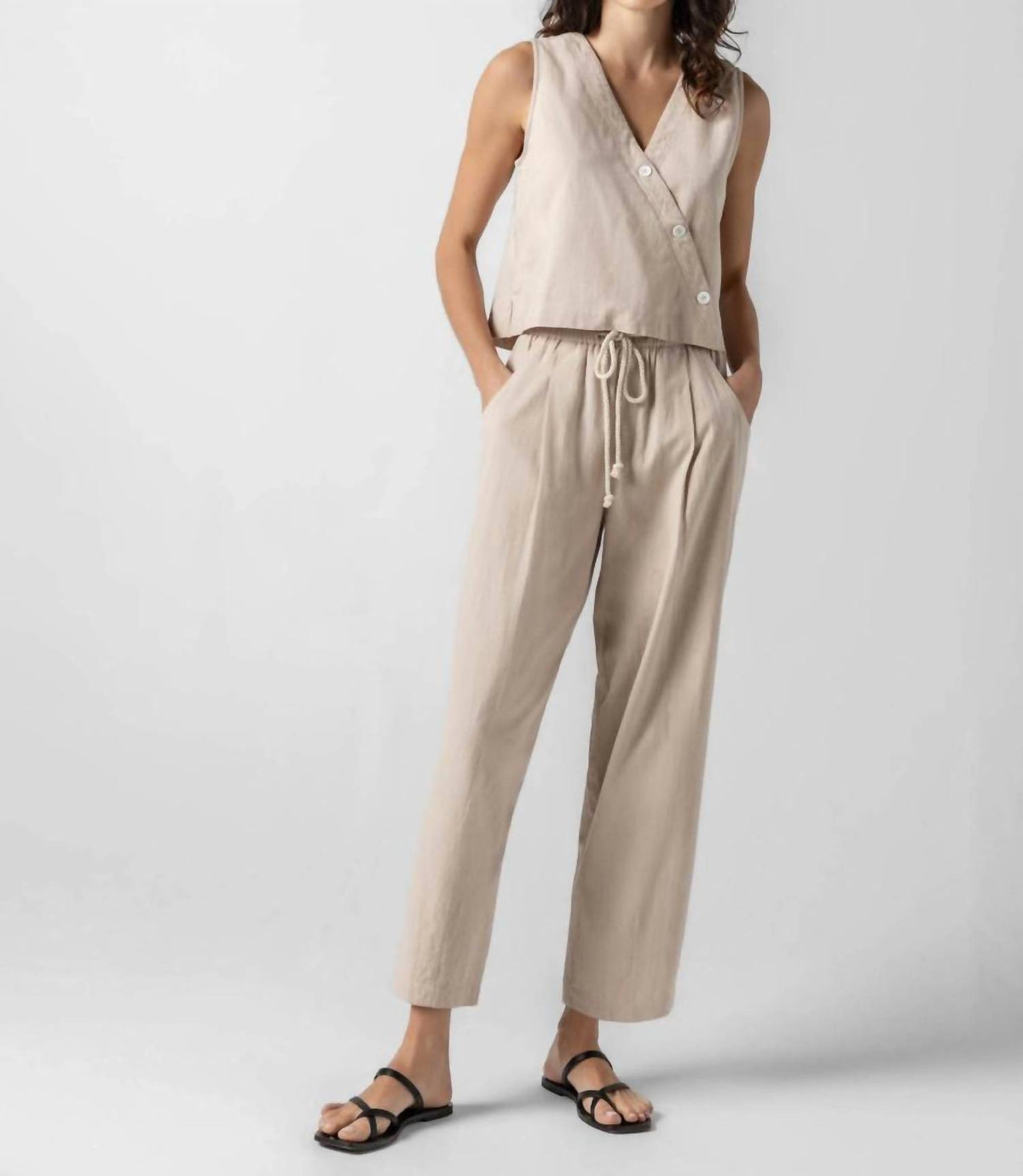 Lilla P - Cross Front Sleeveless Top