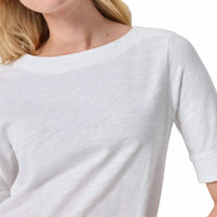 Lilla P - Cuffed Sleeve Boatneck Tee