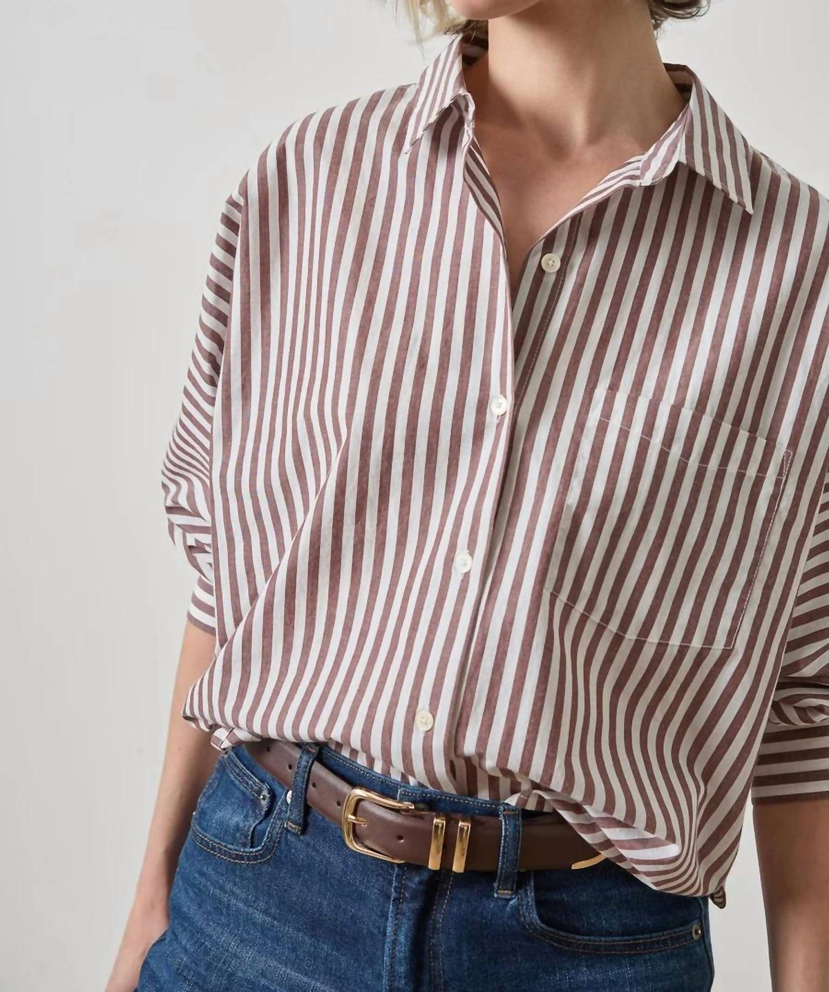 Lilla P - Dolman Sleeve Button Down Shirt