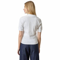Lilla P - Elbow Sleeve Collared Split Neck Shirt