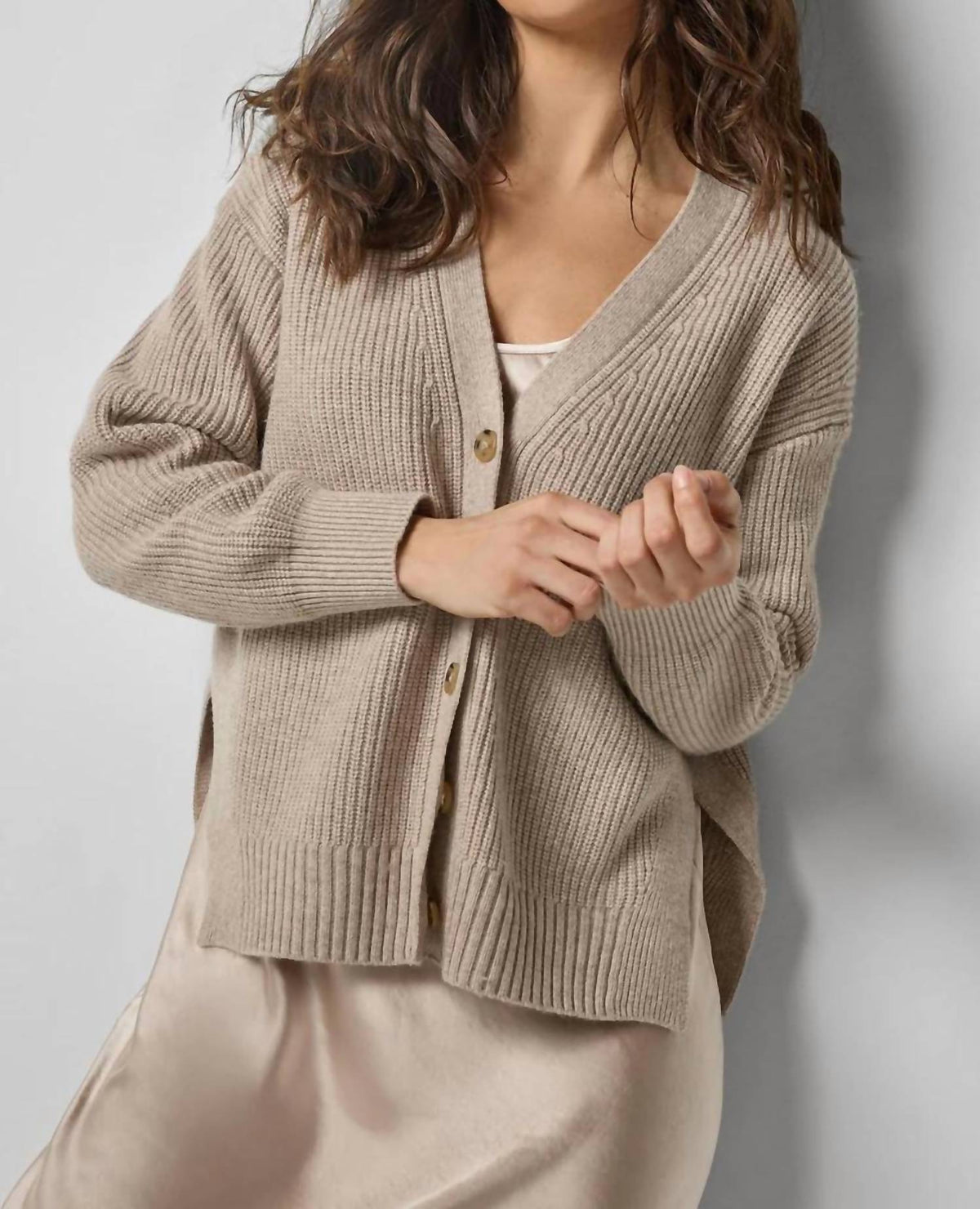 Lilla P - Relaxed Side Vent Cardigan
