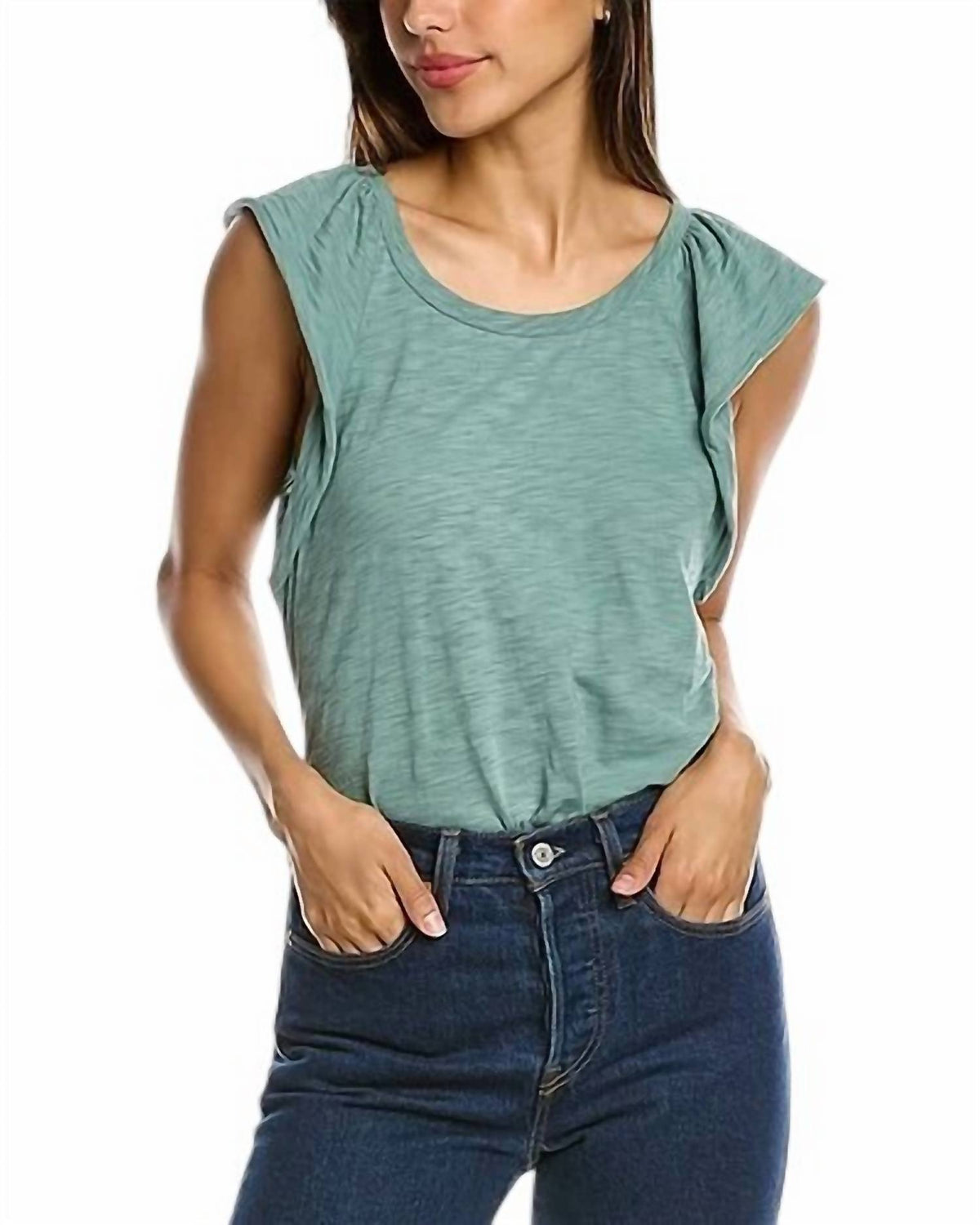 Lilla P - Ruffle Sleeve Raglan Top