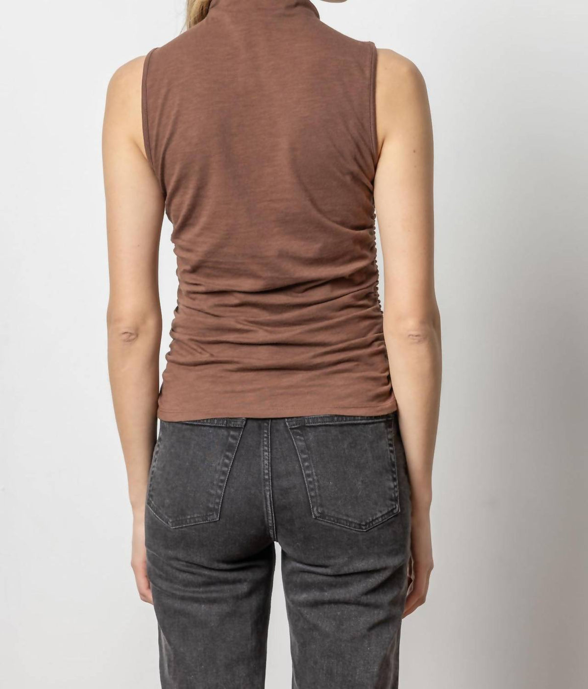 Lilla P - Shirred Mock Neck Tank