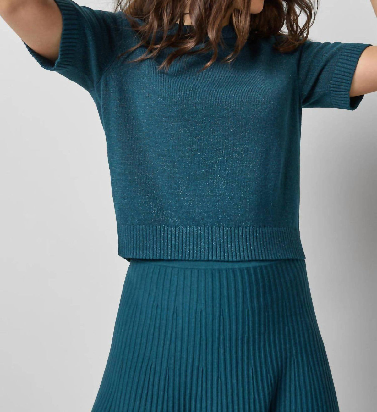 Lilla P - Short Sleeve Sparkle Sweater