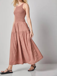 Lilla P - Smocked Bodice Midi Dress