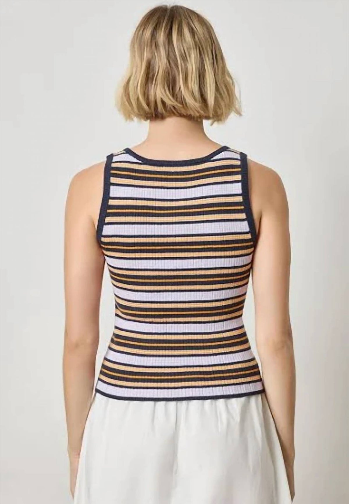 Lilla P - Striped Scoop Neck Tank