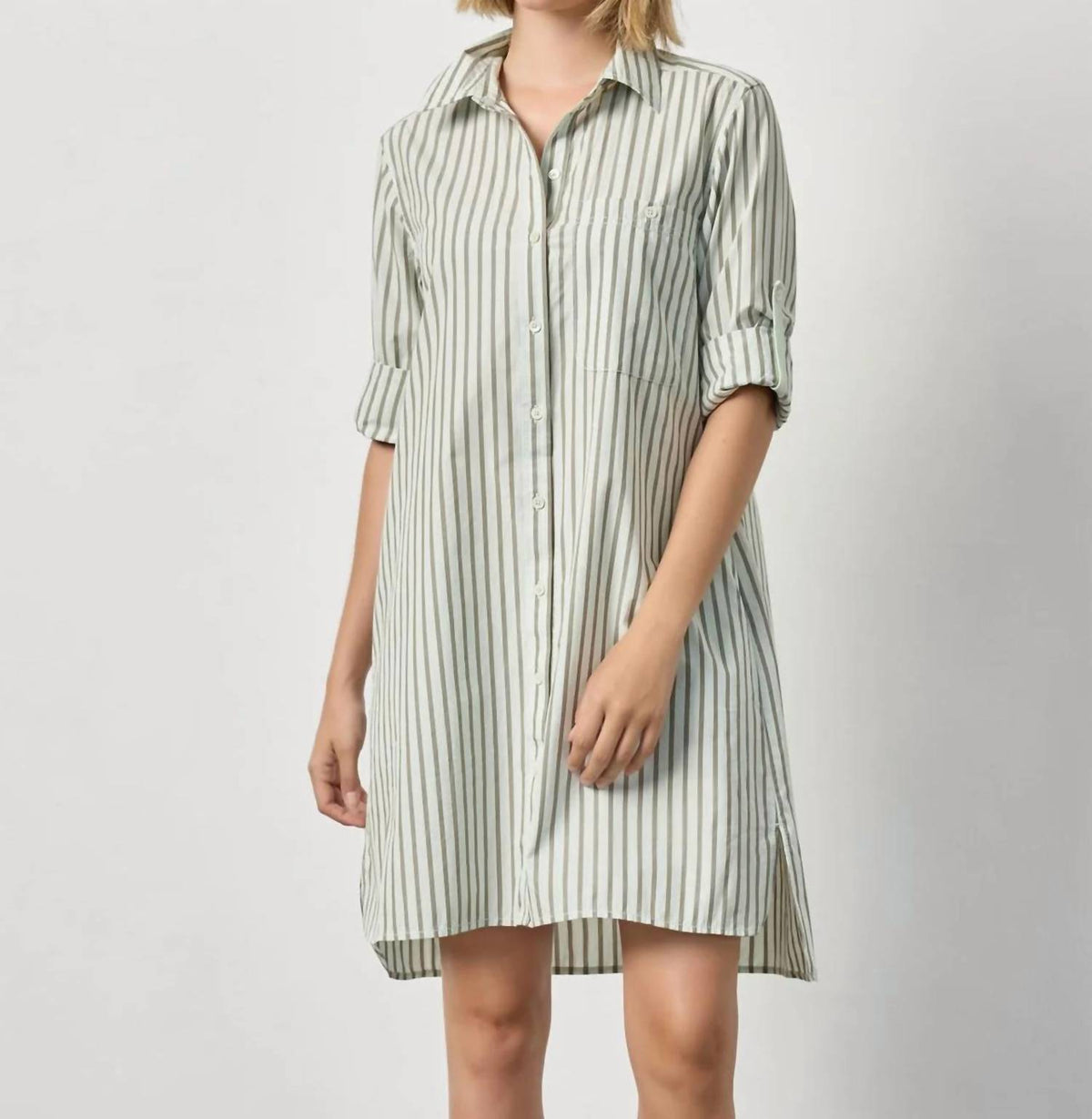 Lilla P - Striped Shirt Mini Dress
