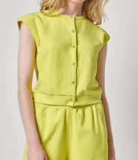 Lilla P - Textured Terry Front Seam Shorts