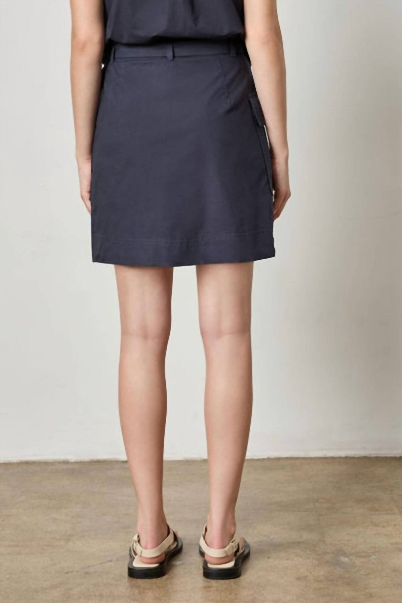 Lilla P - Women's Eyelet Pocket Wrap Skirt - blue - clothing - mini