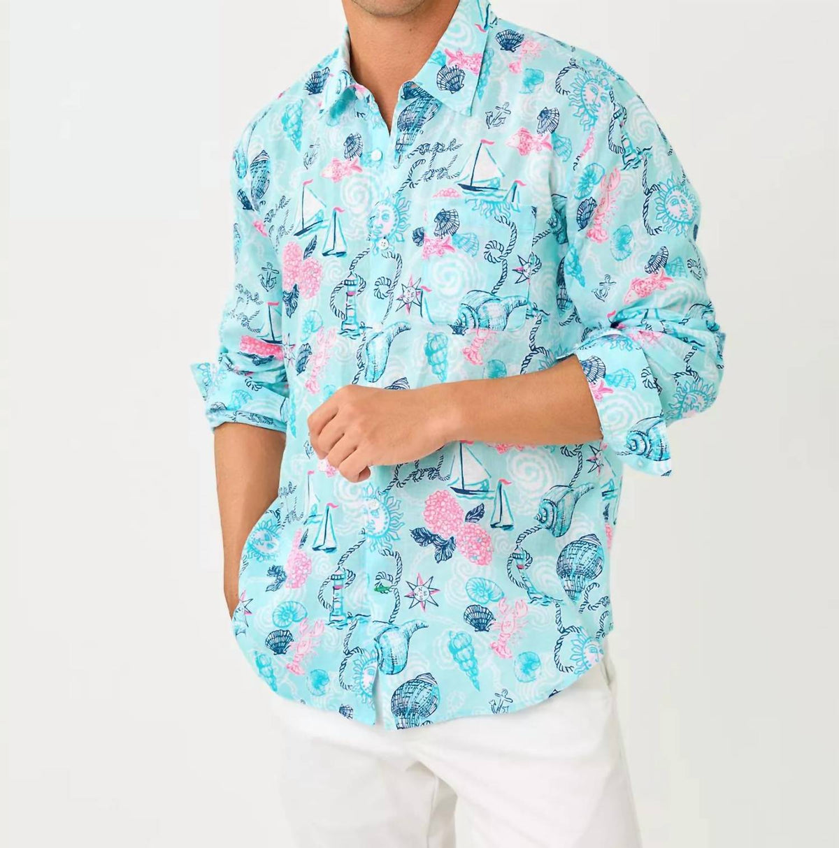 Lilly Pulitzer - Addison Button Down Linen Shirt
