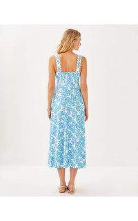 Lilly Pulitzer - Dwyer Midi Dress - blue - clothing - cotton