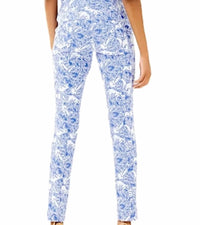Lilly Pulitzer - Kelly Skinny Ankle Pant - blue - clothing - cotton - blend