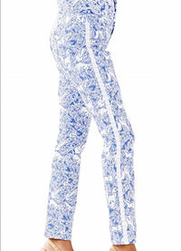 Lilly Pulitzer - Kelly Skinny Ankle Pant - blue - clothing - cotton - blend