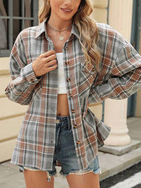 Lily Clothing - Long-sleeved Plaid Shacket