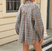 Lily Clothing - Long-sleeved Plaid Shacket