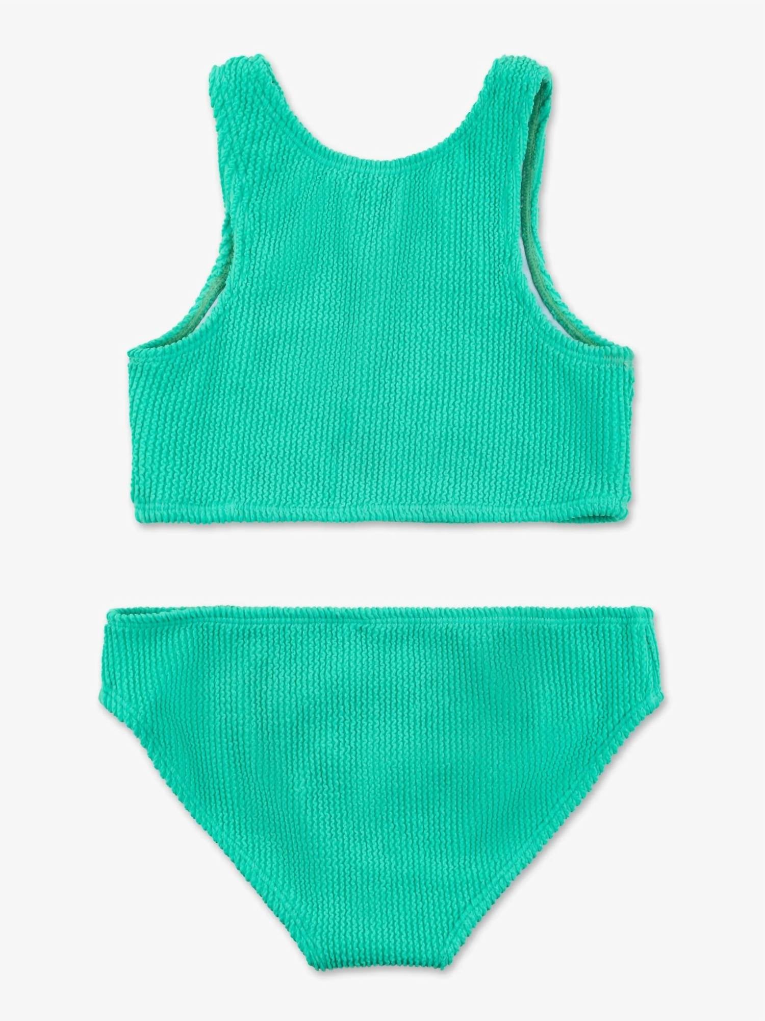 Limeapple - Girl's Crinkle Two Piece Tankini Swimsuit - baby - bikinis - clothing
