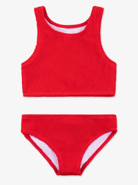 Limeapple - Girl's Crinkle Two Piece Tankini Swimsuit - baby - bikinis - clothing