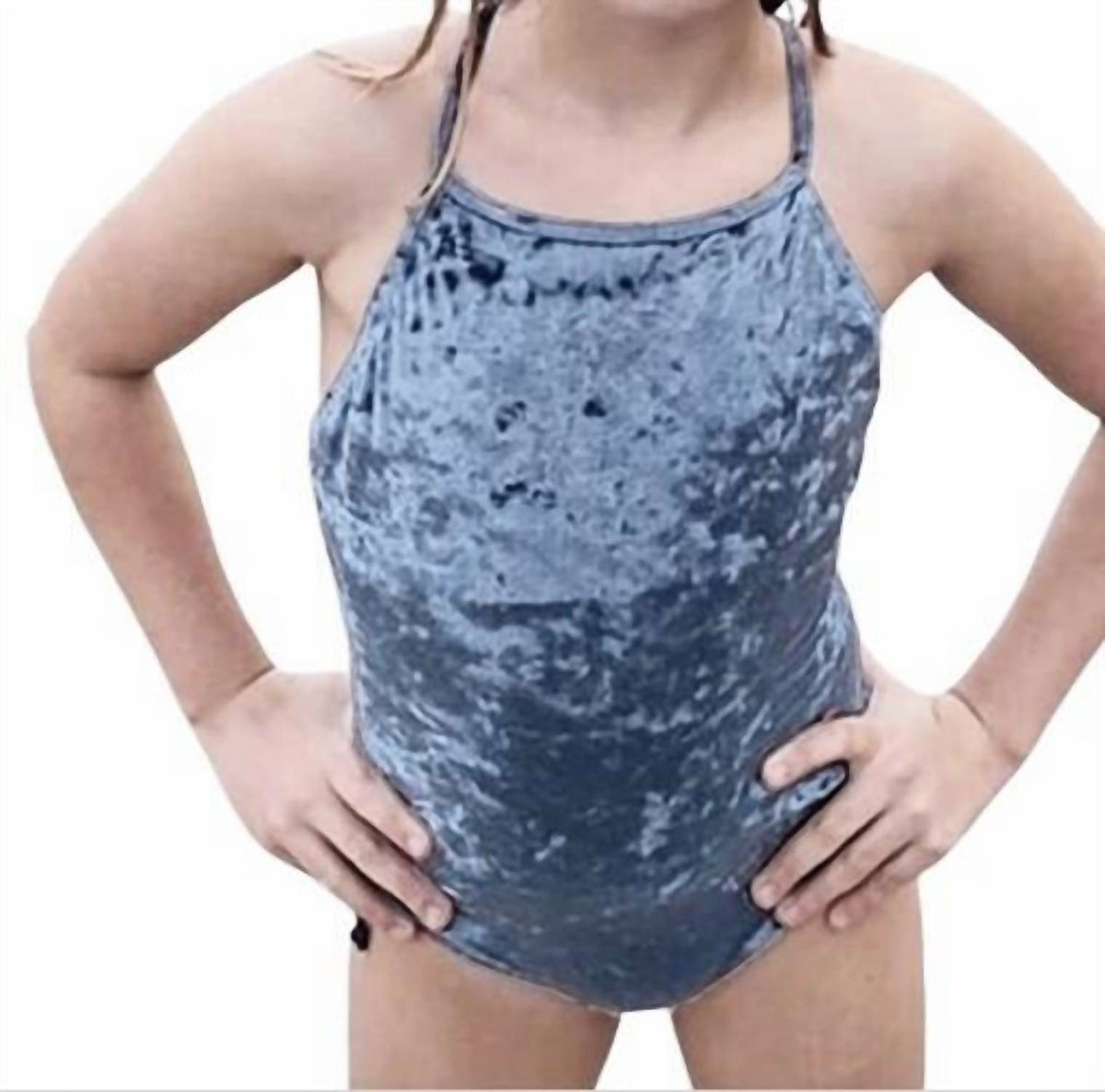 Limeapple - Girls Crushed Velvet Tank Suit