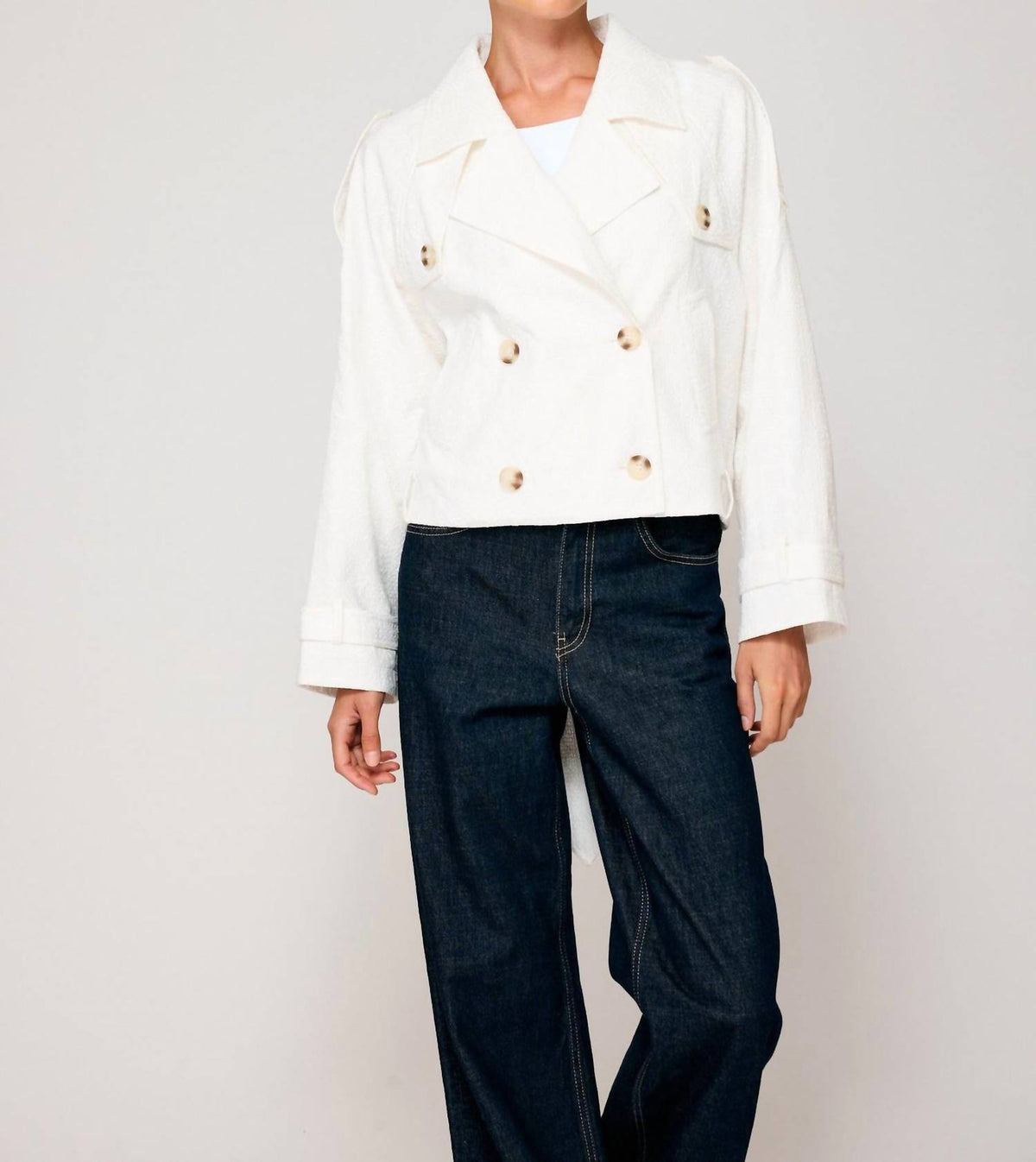 Line And Dot - Bendetta Crop Trench Jacket