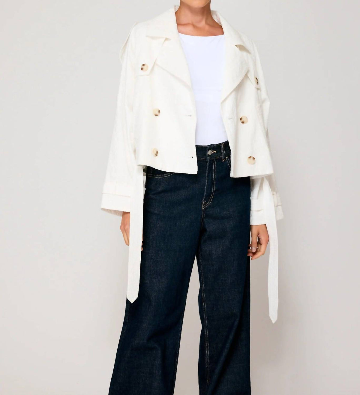 Line And Dot - Bendetta Crop Trench Jacket
