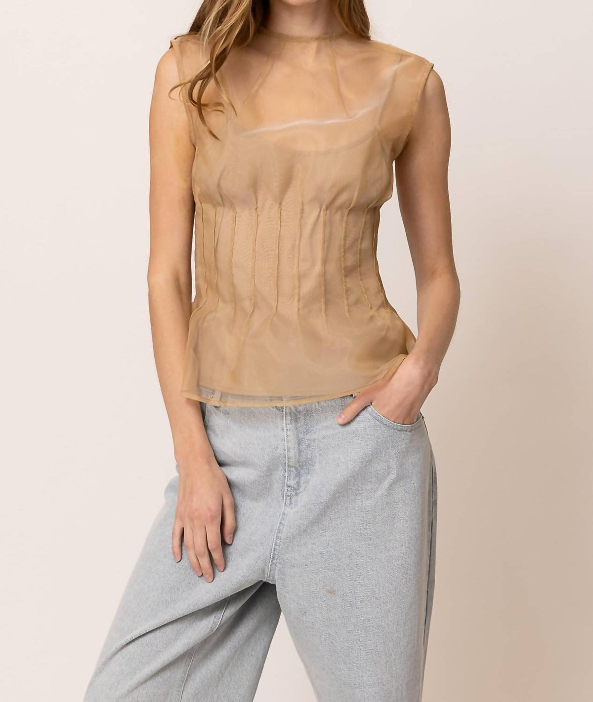 Line And Dot - Elfreda Sleeveless Top