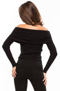 Line And Dot - Lea Off Shoulder Top - black - blouses - clothing