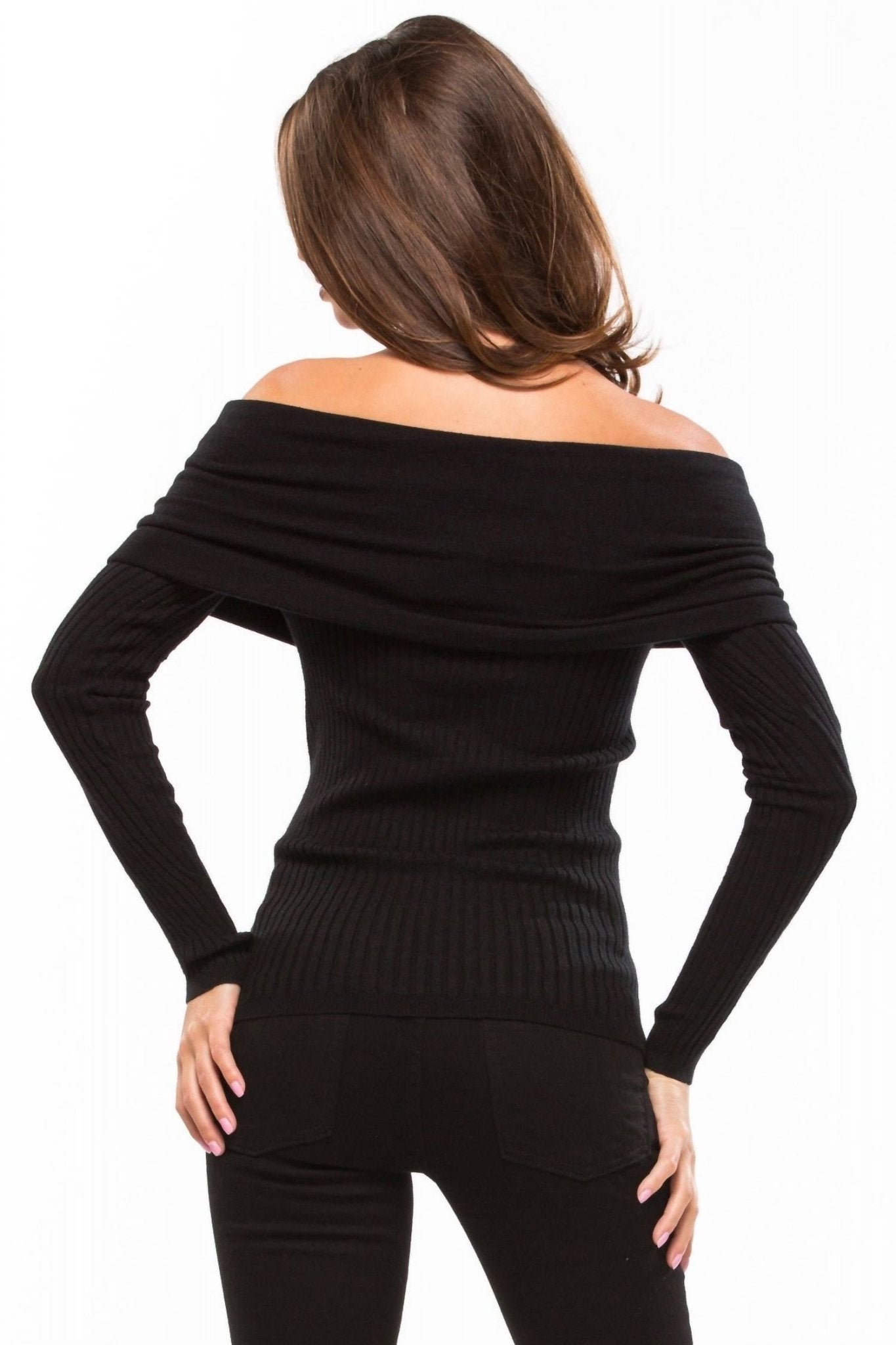 Line And Dot - Lea Off Shoulder Top - black - blouses - clothing