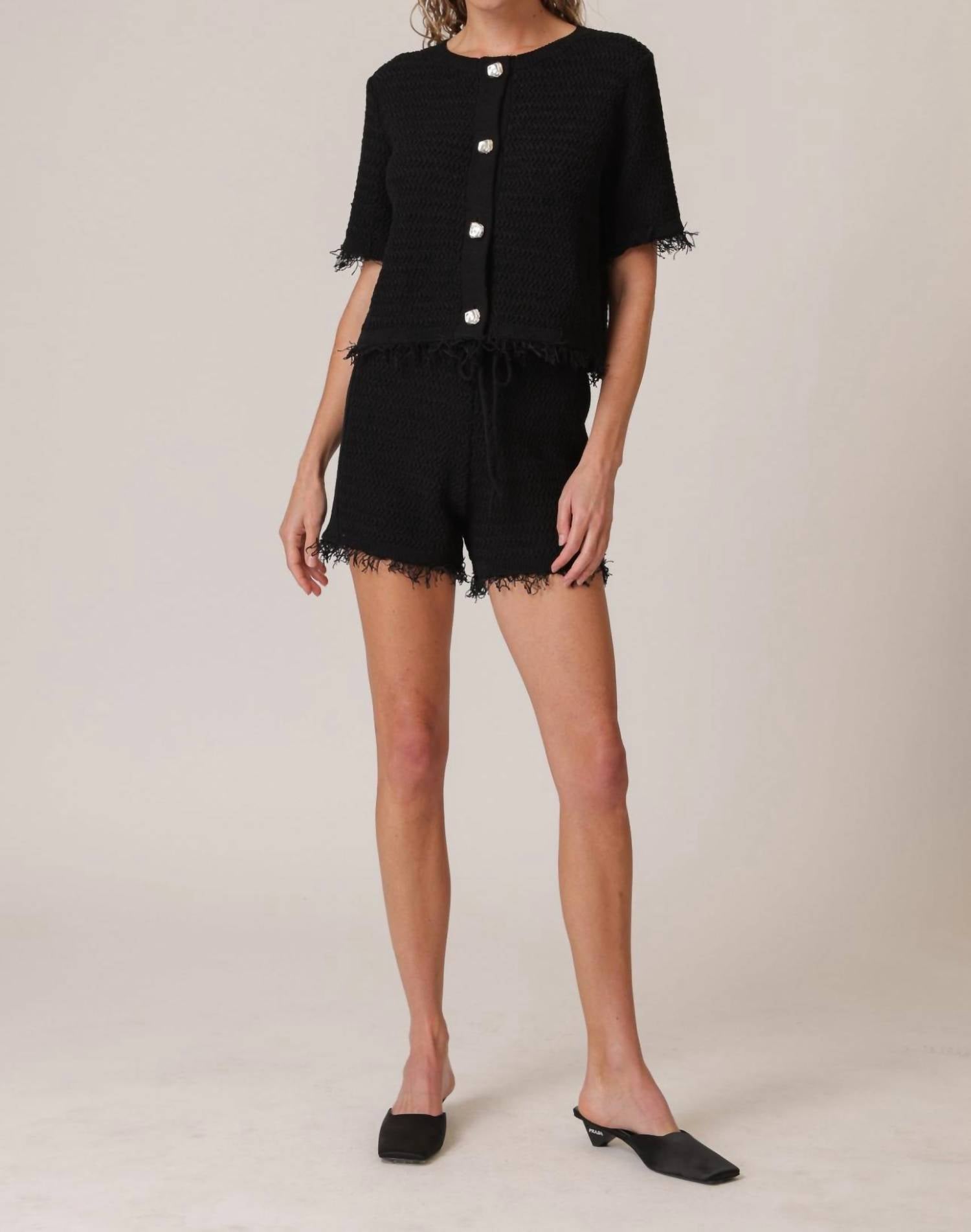 Line And Dot - Sancia Shorts - bermudas - black - clothing