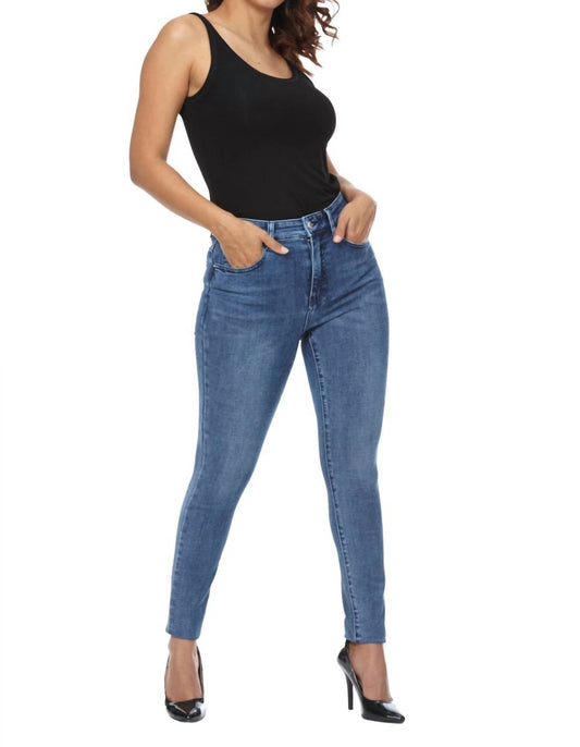 Lior - High Waisted Jackie Jeans - blue - clothing - cotton - blend