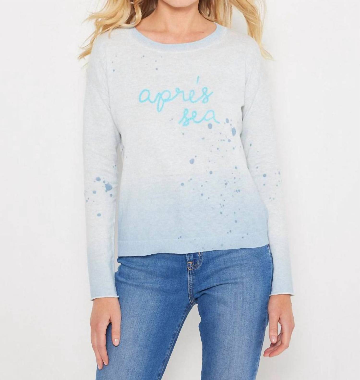 Lisa Todd - Apres Sea Sweater - blue - clothing - cotton