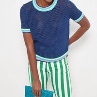 Lisa Todd - Galaxy Top - blue - clothing - cotton - blend
