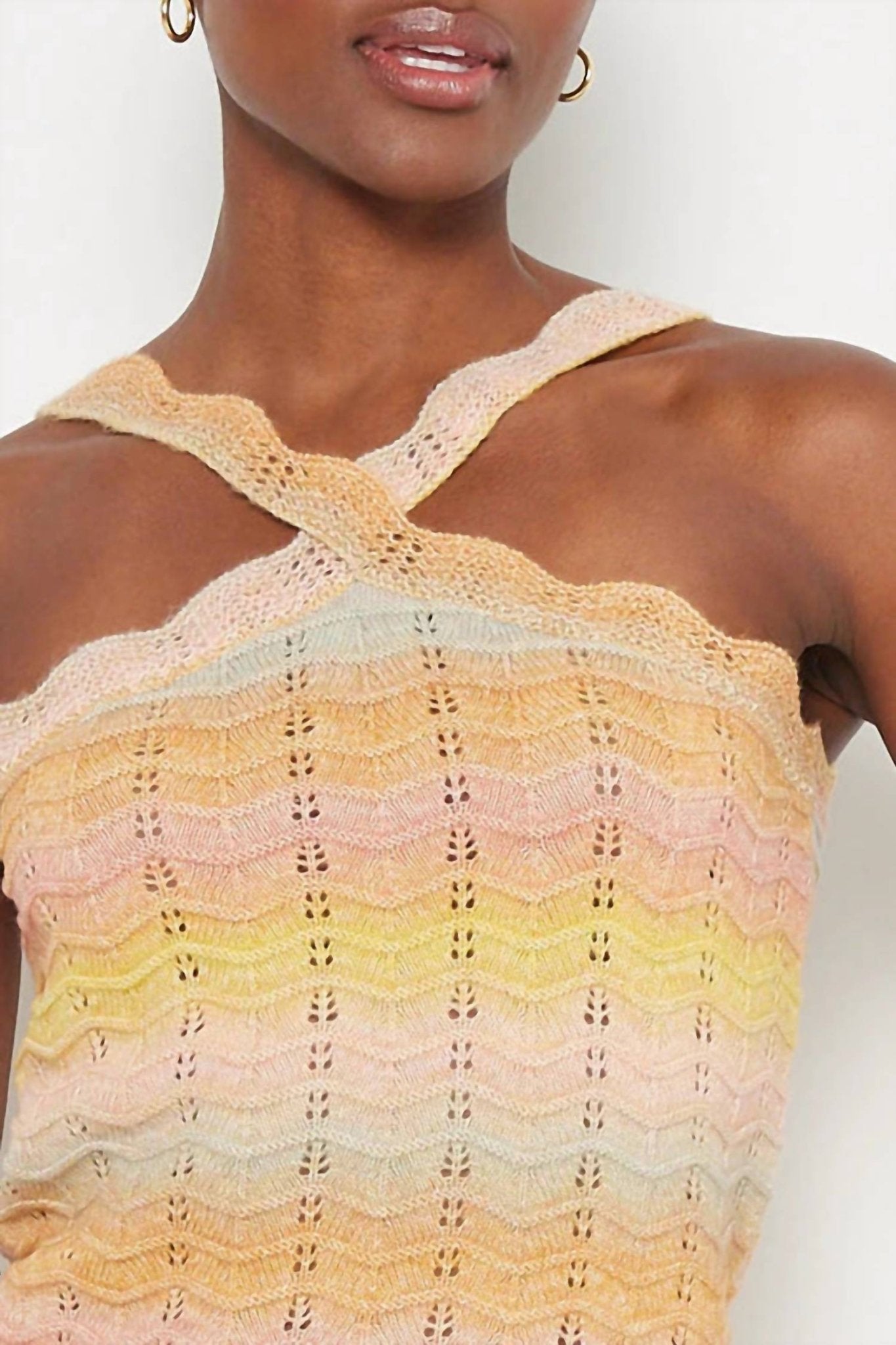 Lisa Todd - Summerscape Halter Top - blouses - clothing - cotton - blend