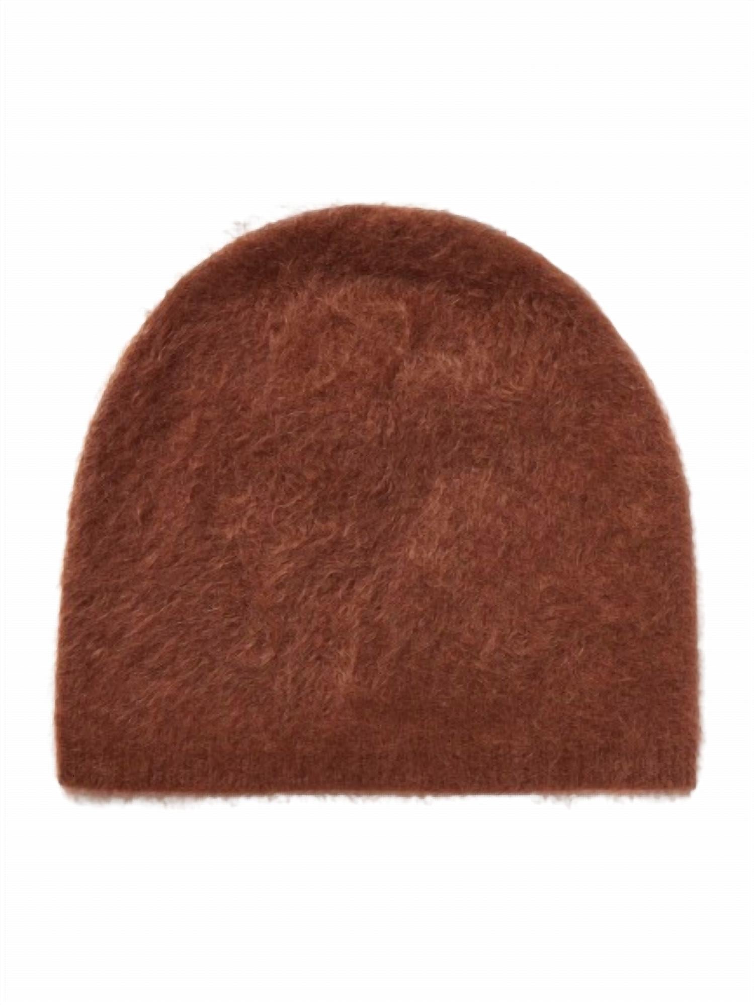 Lisa Yang - Women's Brushed Beanie - accessories - brown - cashmere
