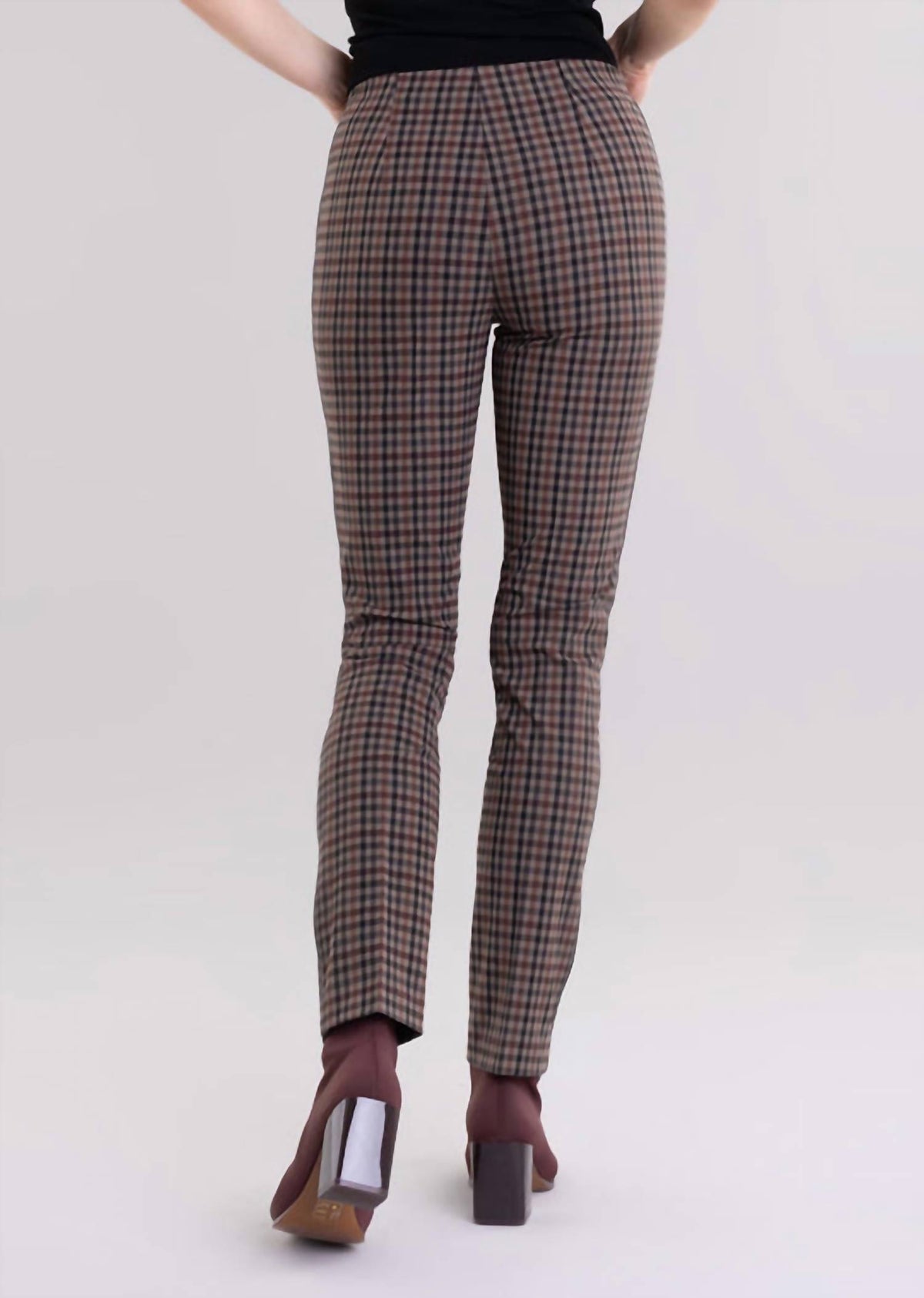 Lisette L - Emery Plaid Slim Ankle Pants