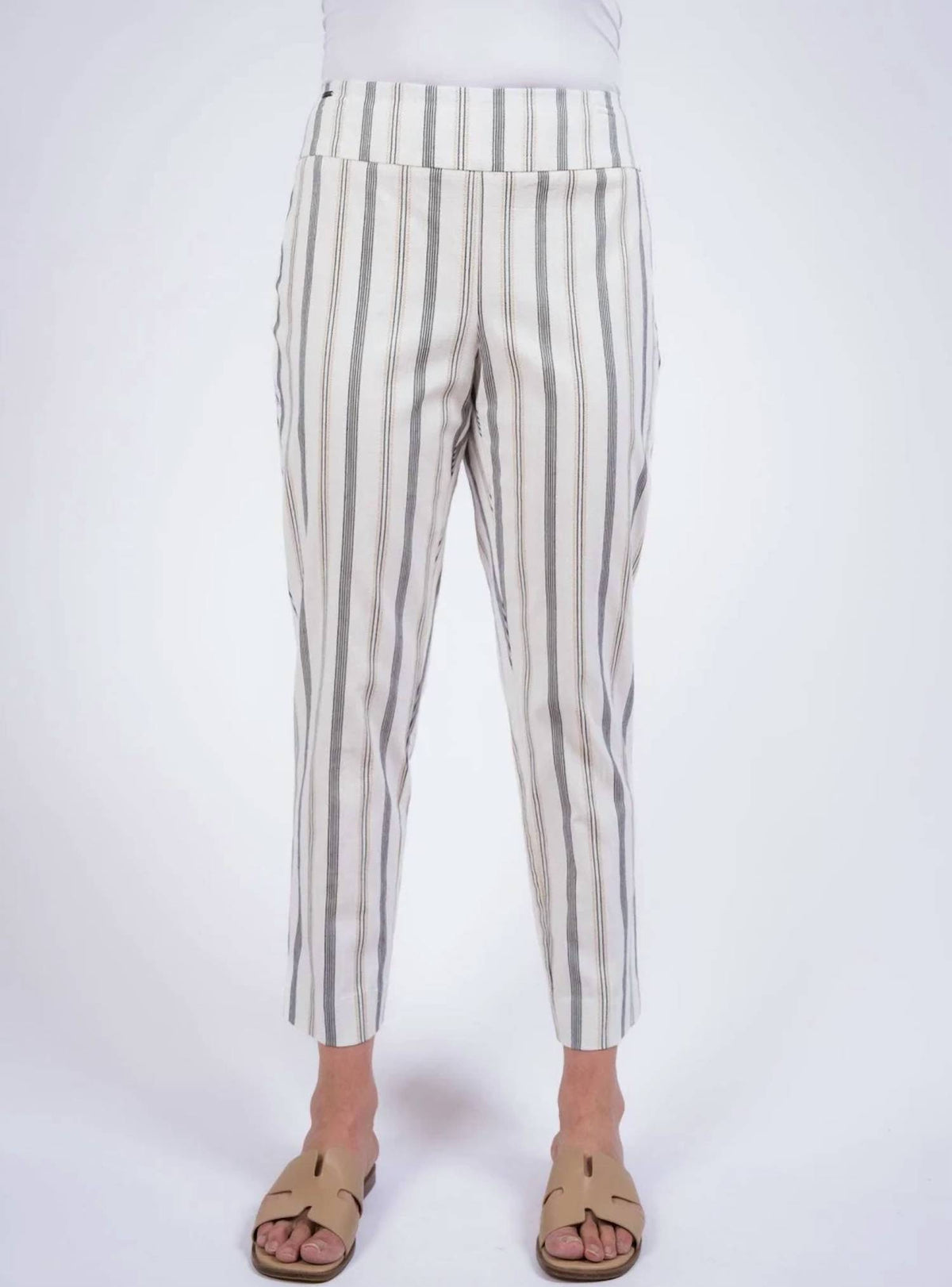 Lisette - Notched Slim Ankle 26" Pants