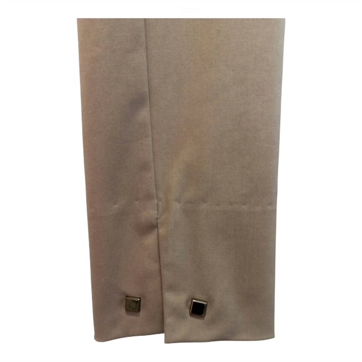 Lisette - Women's Crop Trousers With Split Hem And Studs
