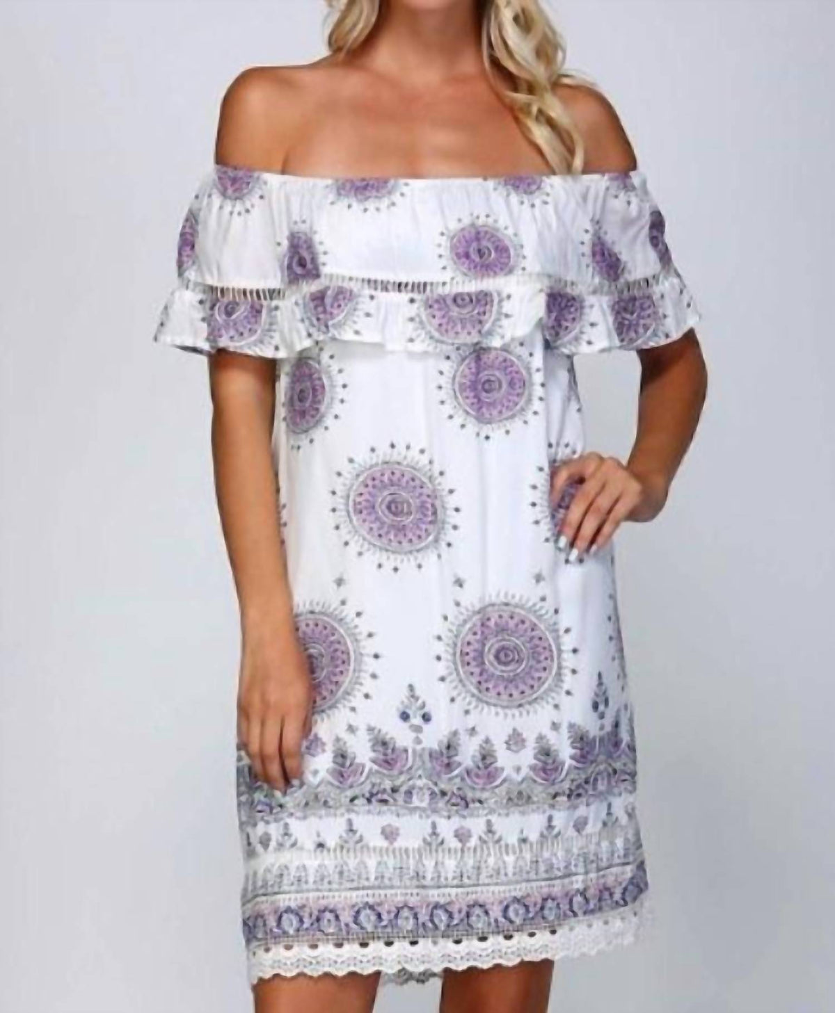 Listicle - Mandala Medallion Cotton Sun Dress