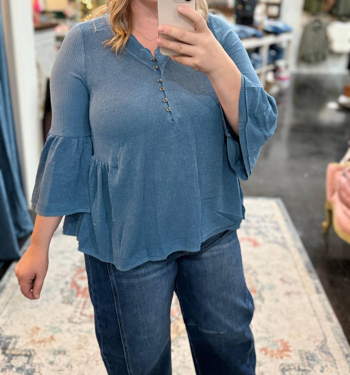 Listicle - Sweater Like Knit Flowy Top