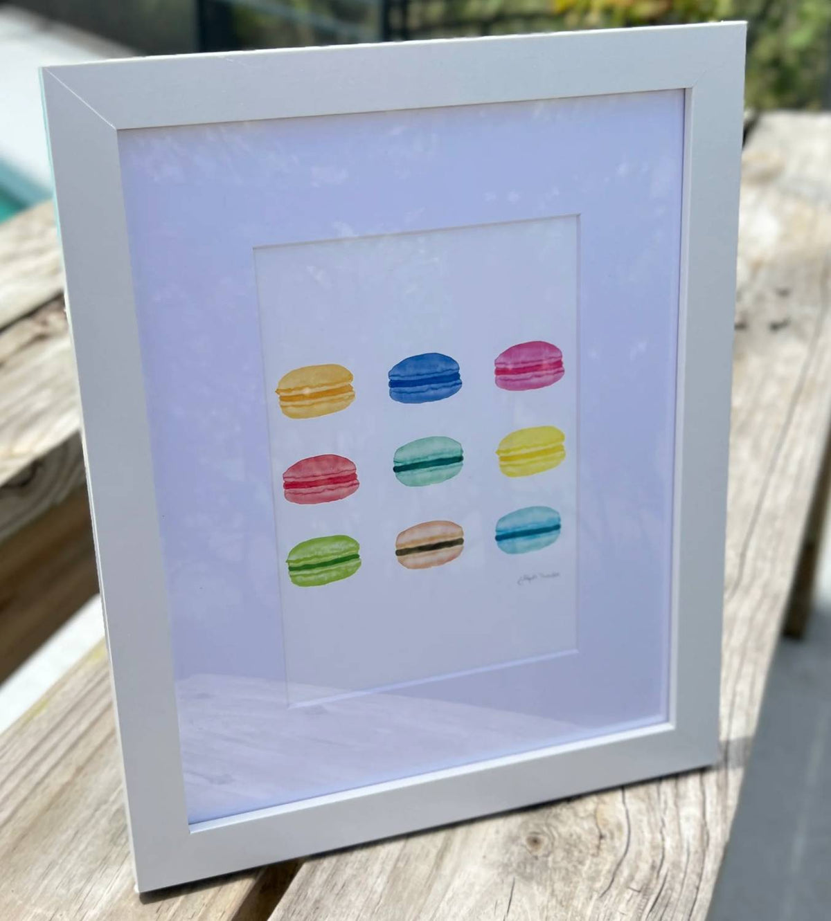 Little Blue Designs - Macaroons Framed Art Print
