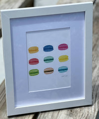Little Blue Designs - Macaroons Framed Art Print