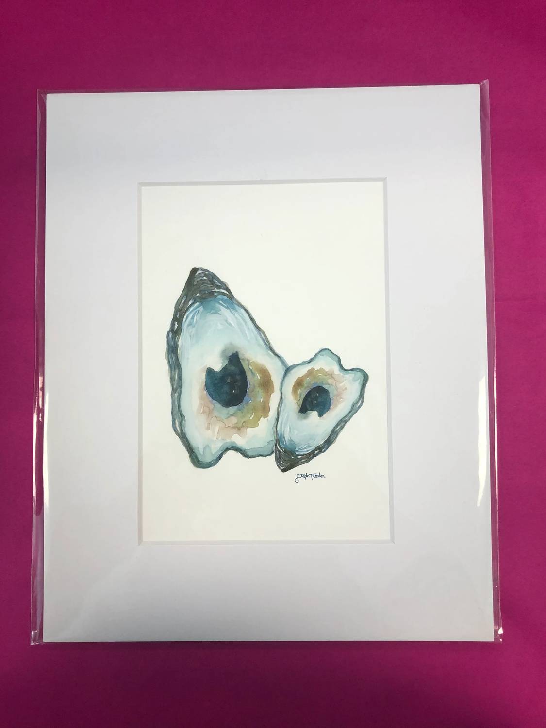 Little Blue Designs - Oyster Framed Art Print