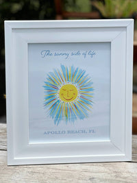 Little Blue Designs - Sunny Side Apollo Beach Framed Art Print
