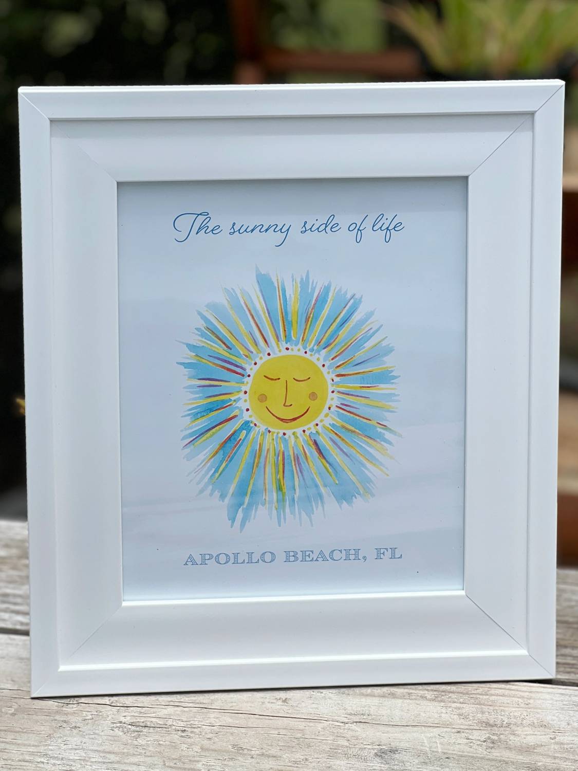 Little Blue Designs - Sunny Side Apollo Beach Framed Art Print