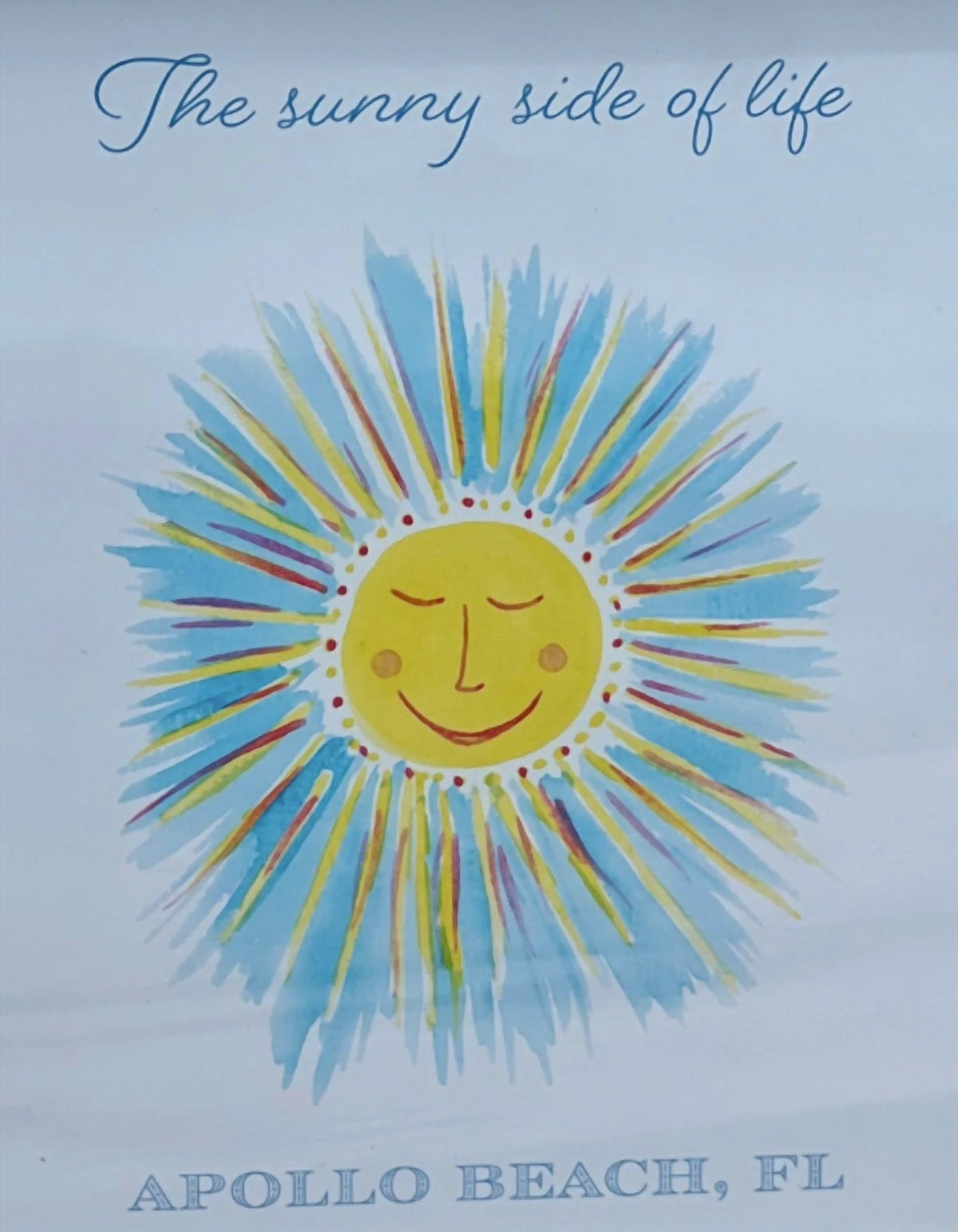 Little Blue Designs - Sunny Side Apollo Beach Framed Art Print