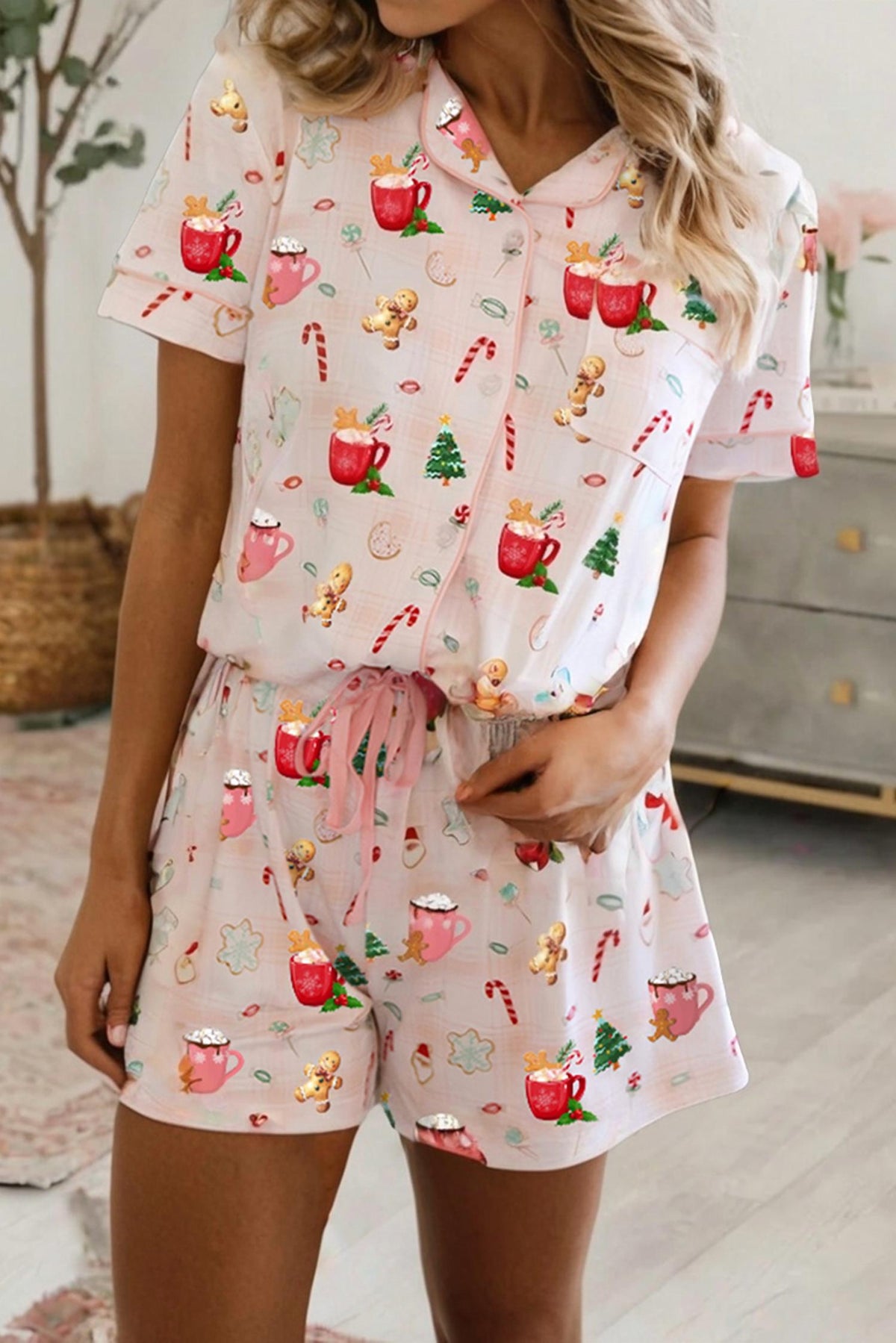 Little Daisy Closet - Christmas Short Pajama Set