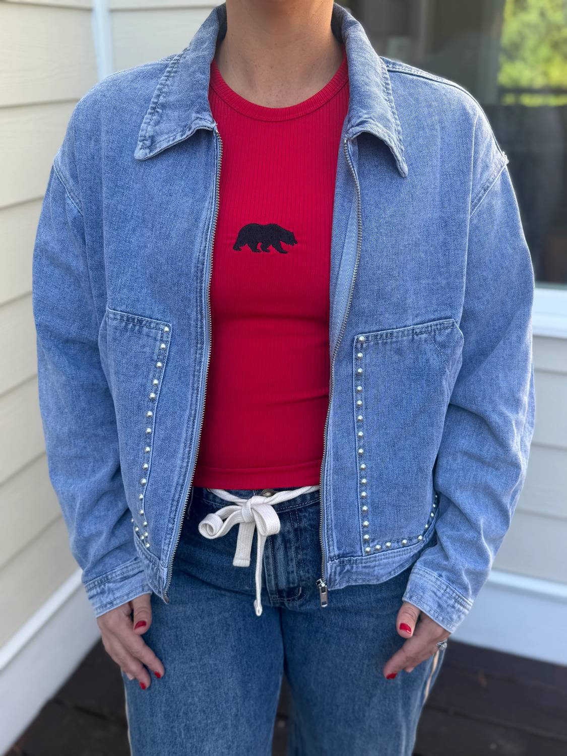 Little Daisy Closet - Pearl Denim Jacket