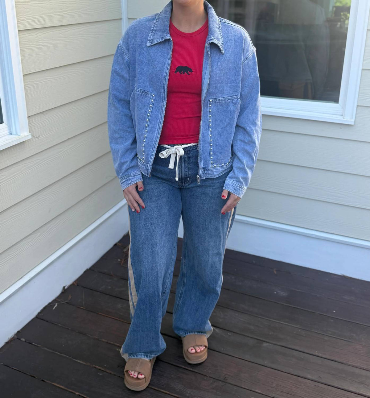 Little Daisy Closet - Pearl Denim Jacket