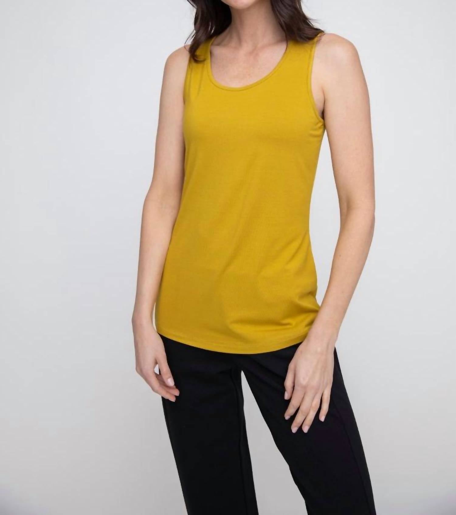Liv By Habitat - Foundation Knit Tank - clothing - cotton - blend - gold