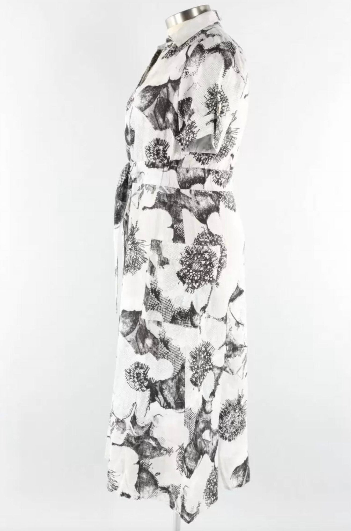 Liv By Habitat - Shirt Dress Floral Linen - clothing - dresses - grey