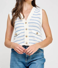 Liv - V Neck Crochet Vest